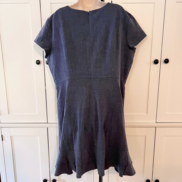 NWT ModCloth DownEast Grand Marquis Dress Heather Blue Fit & Flare Dress - Picture 4 of 11